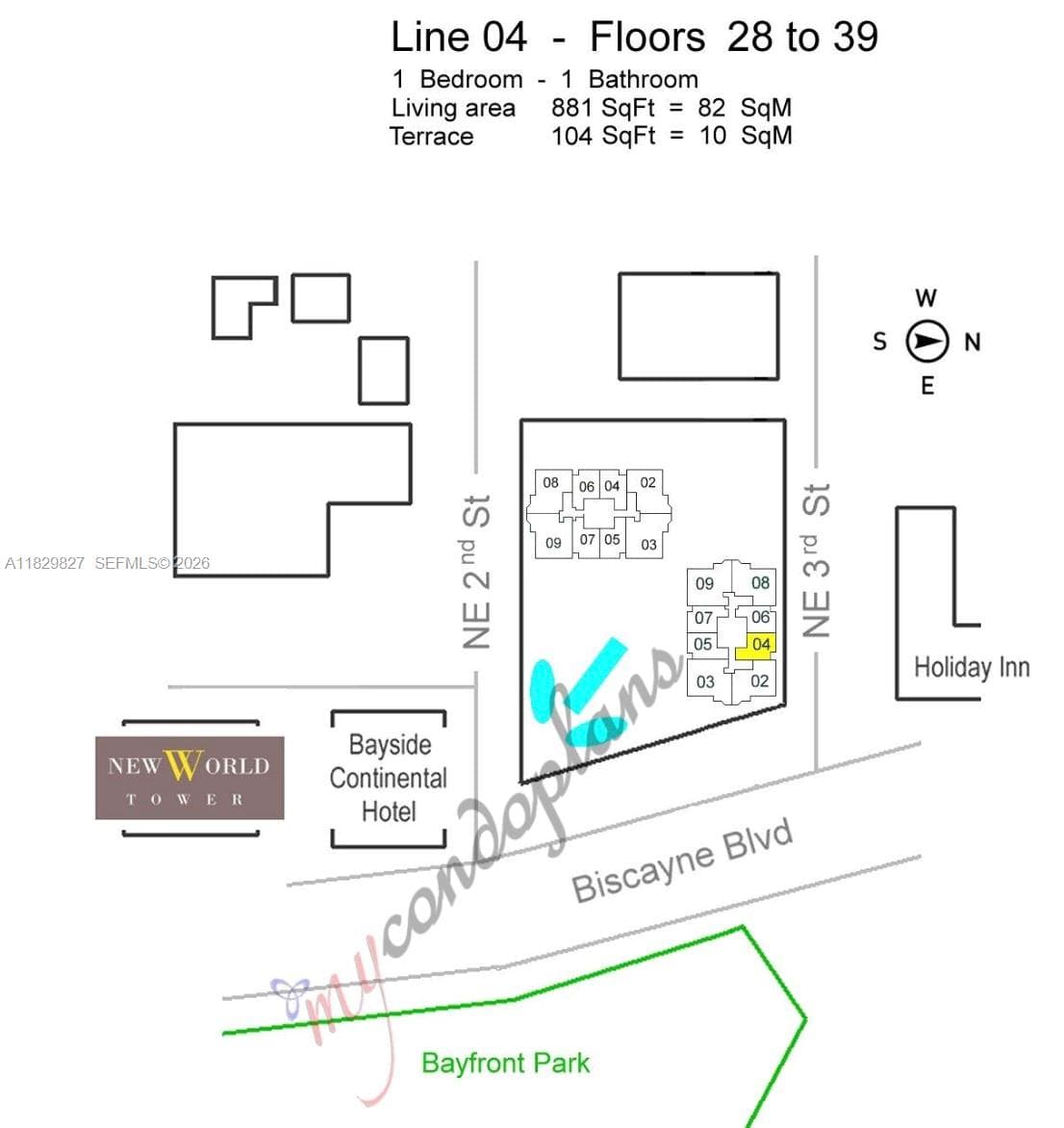 244 Biscayne Blvd # 3704, Miami FL 33132 — 25