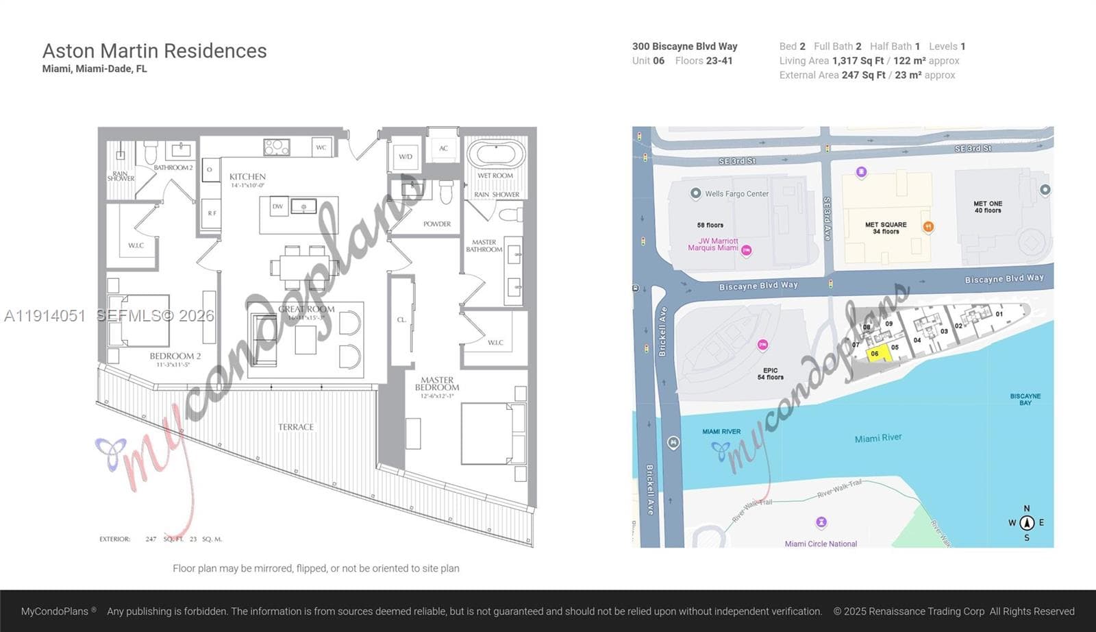 300 Biscayne Boulevard Way # 3506W, Miami FL 33131 — 55