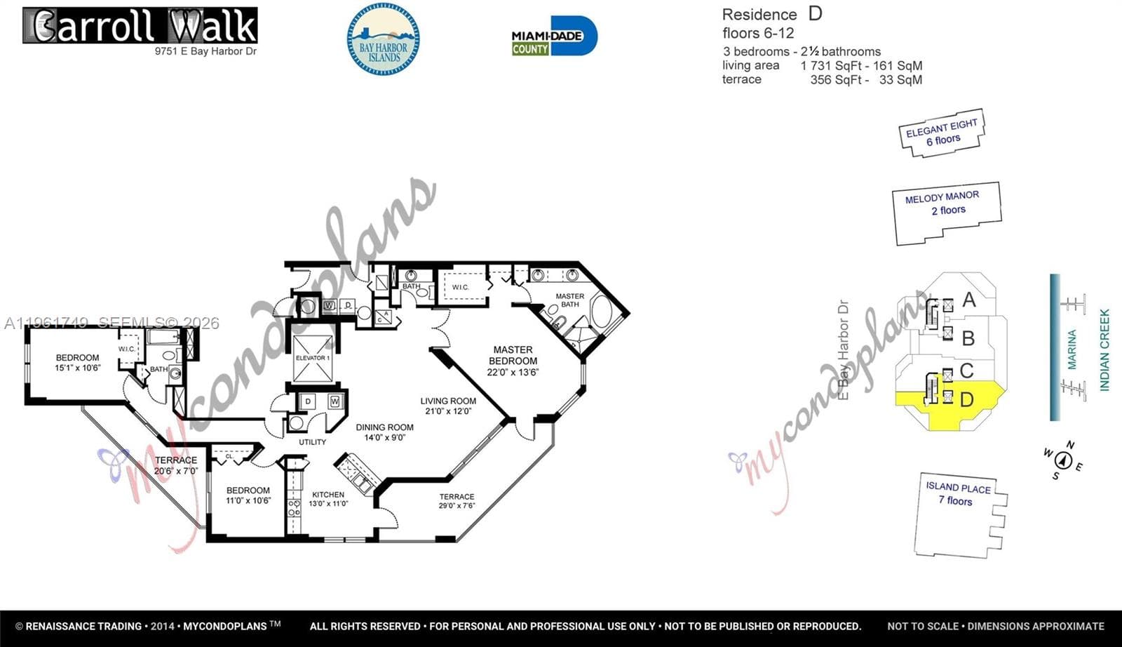 9751 E Bay Harbor Dr # 12D, Bay Harbor Islands FL 33154 — 45