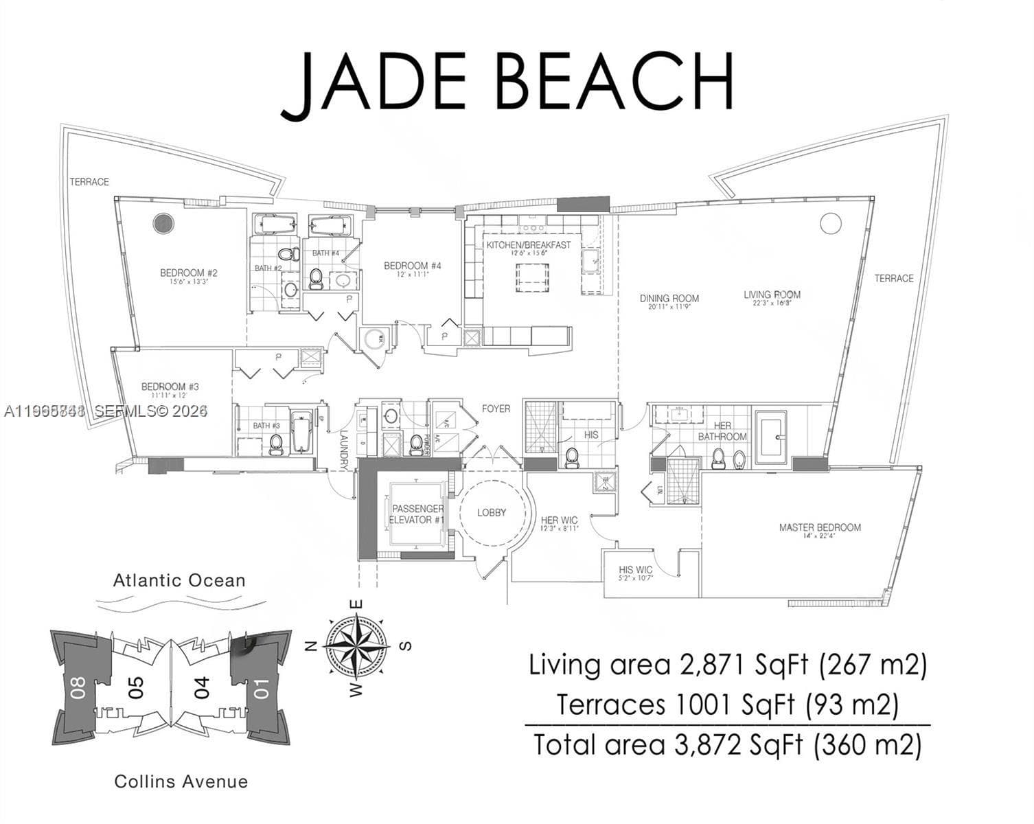17001 Collins Ave # 4608, Sunny Isles Beach FL 33160 — 33