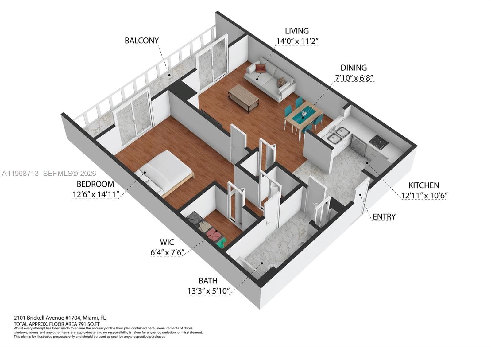 2101 Brickell Ave # 1704, Miami FL 33129 — 3