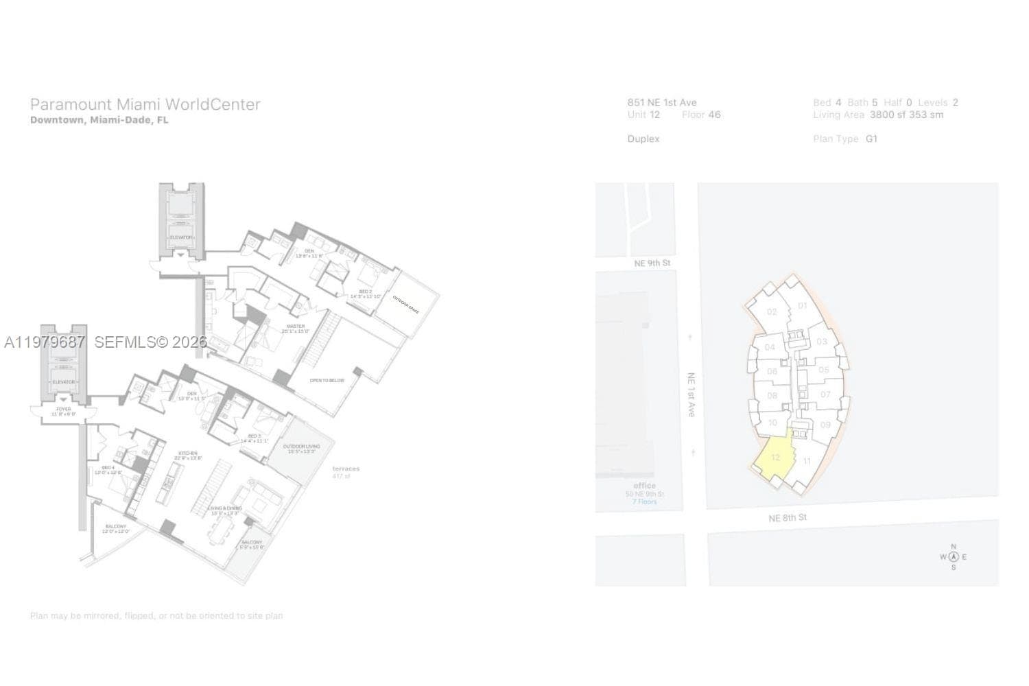 851 NE 1st Avenue # 4612, Miami FL 33132 — 31