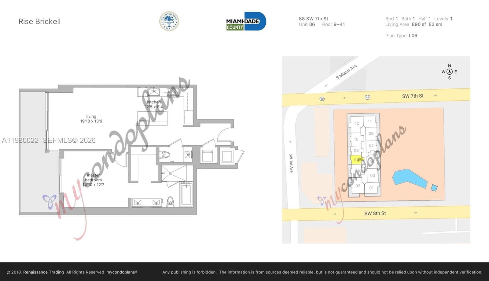 88 SW 7th St # 2706, Miami FL 33130 — 58