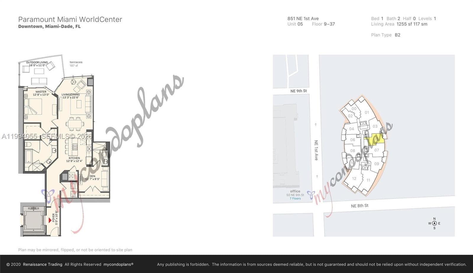 851 NE 1st Ave # 1205, Miami FL 33132 — 40