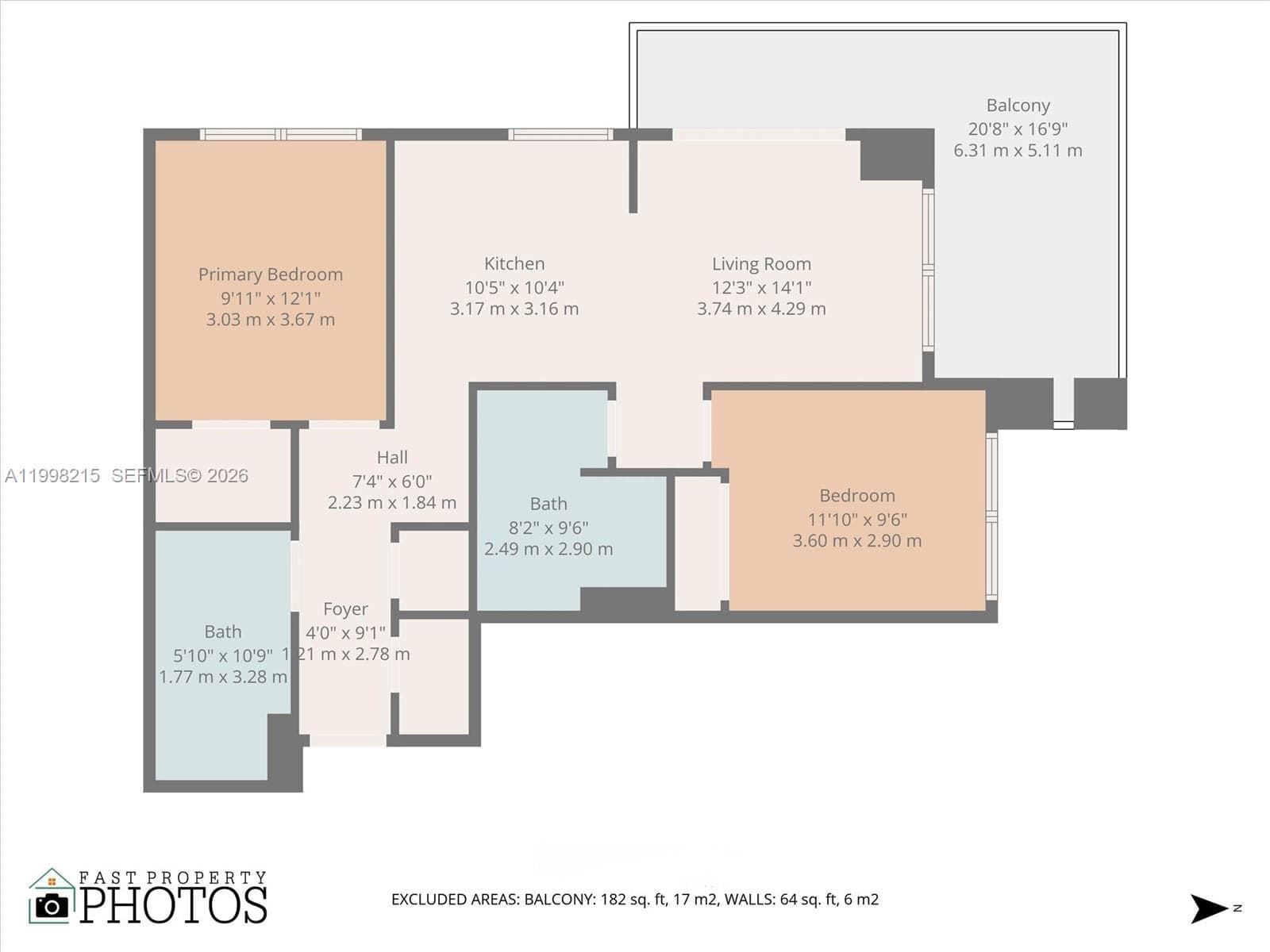 11 NE 6th street # 2214, Miami FL 33132 — 46