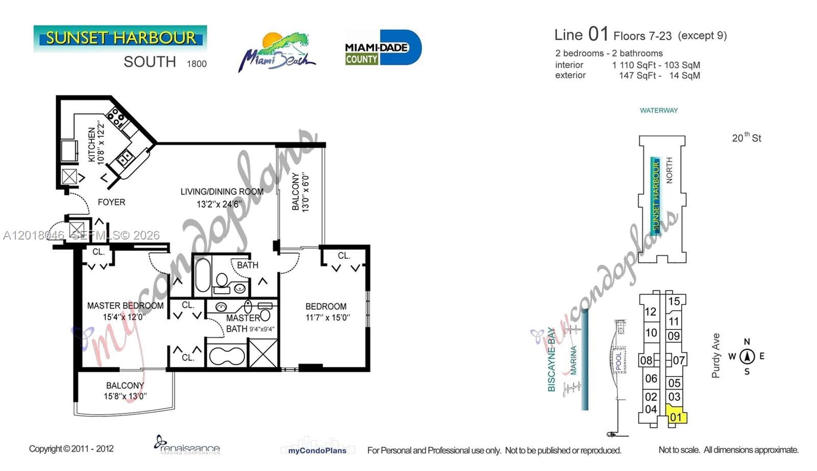 1800 Sunset Harbour Dr # 1601, Miami Beach FL 33139 — 23