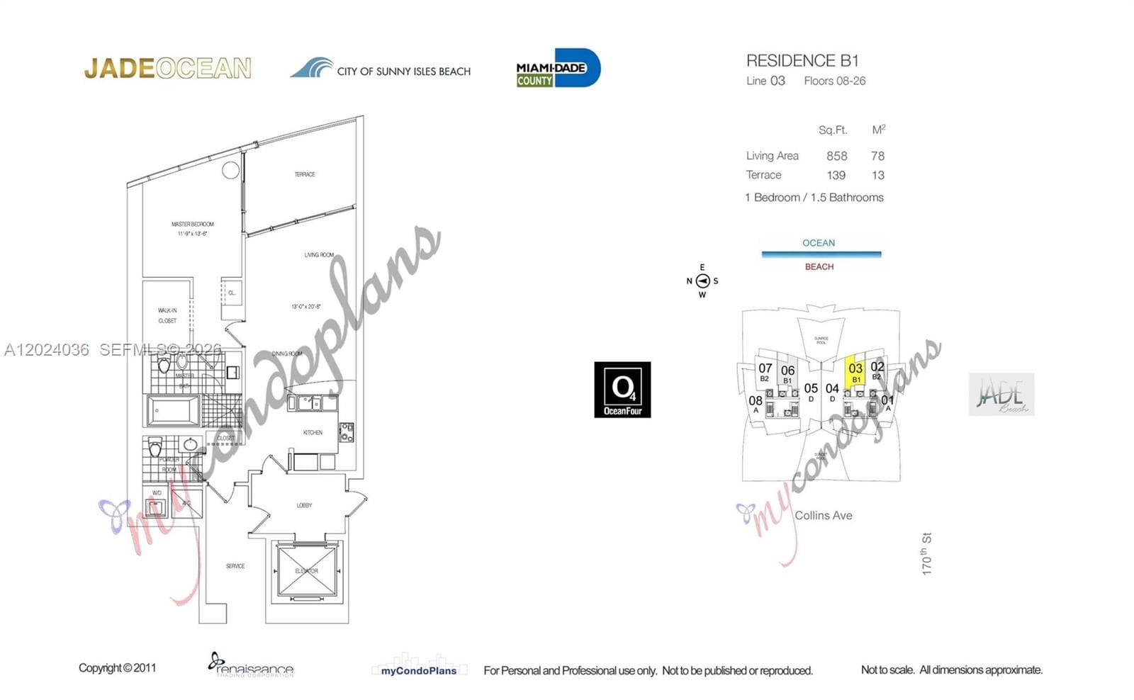 17121 Collins Ave # 1503, Sunny Isles Beach FL 33160 — 32