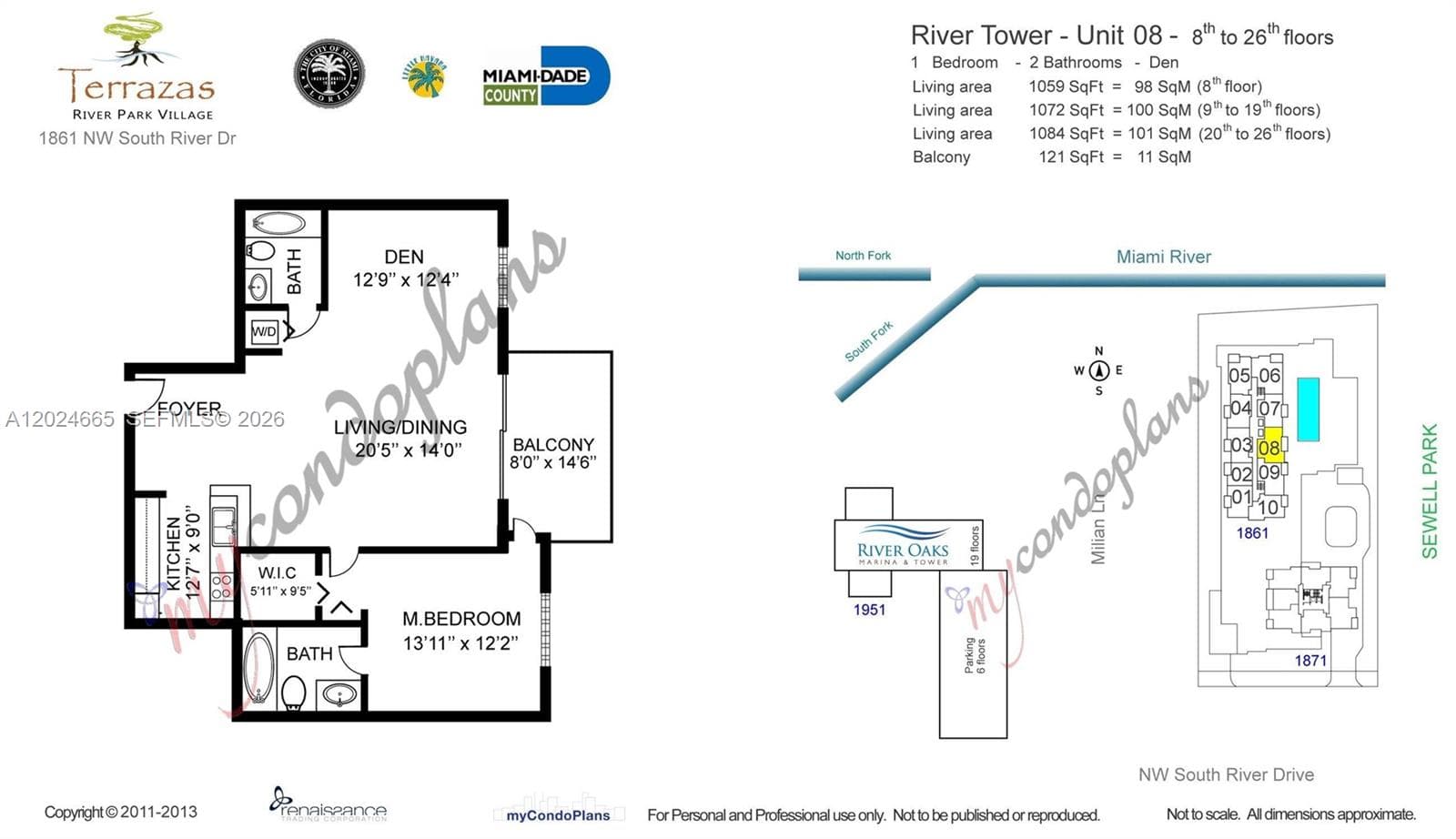 1861 NW S River Dr # 2008, Miami FL 33125 — 8