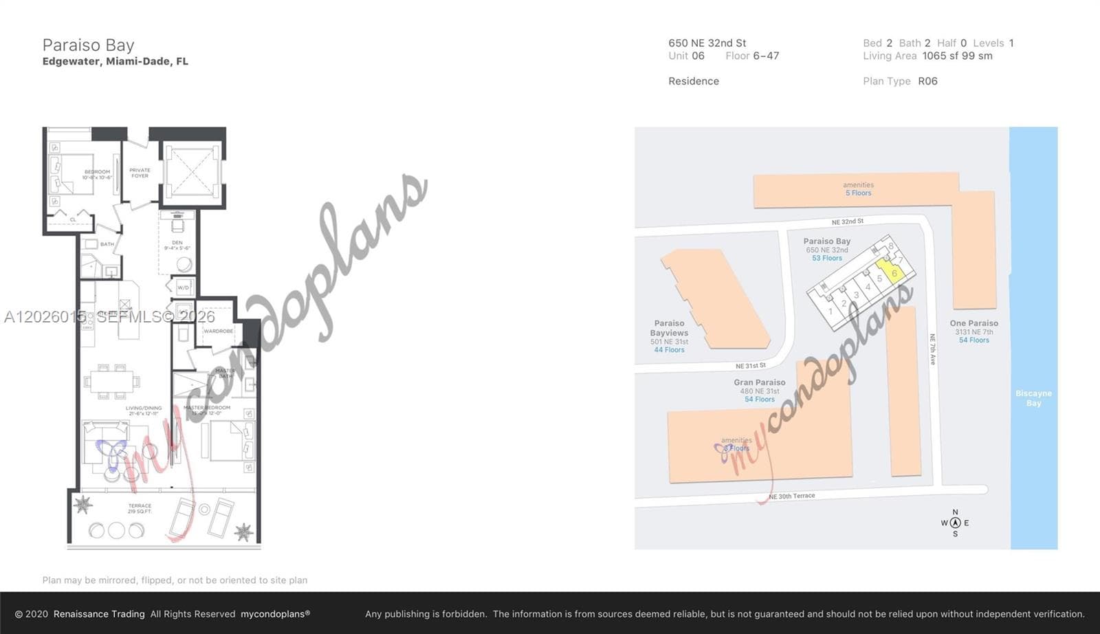 650 NE 32 # 1906, Miami FL 33137 — 33