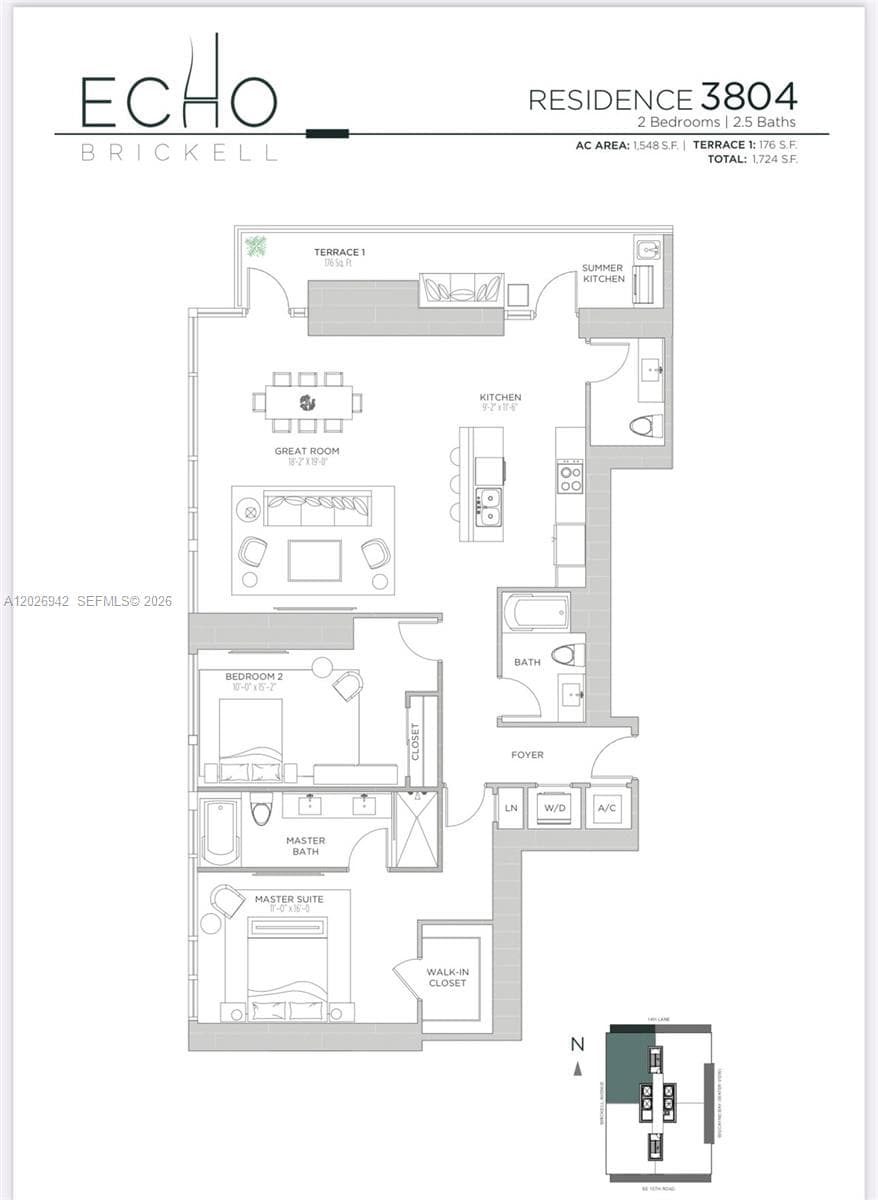 1451 Brickell Ave # 3804, Miami FL 33131 — 3