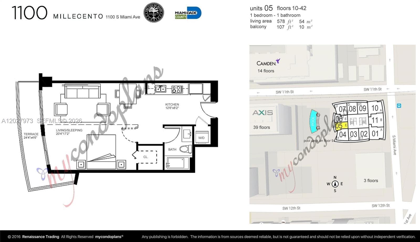 1100 S Miami Ave # 2305, Miami FL 33130 — 9